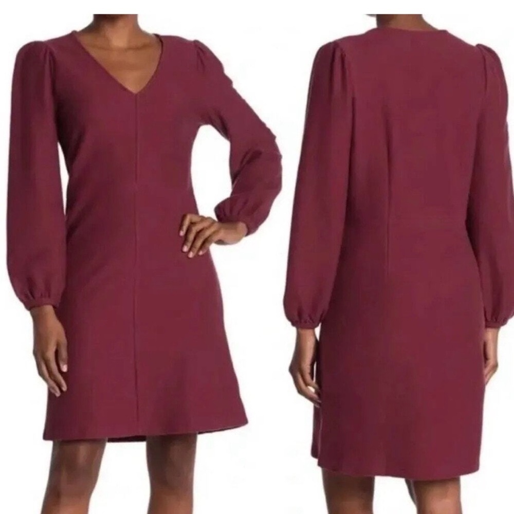 Madewell Womens Dress Size Medium Texture Thread Balloon Sleeve Rib Knit Mini